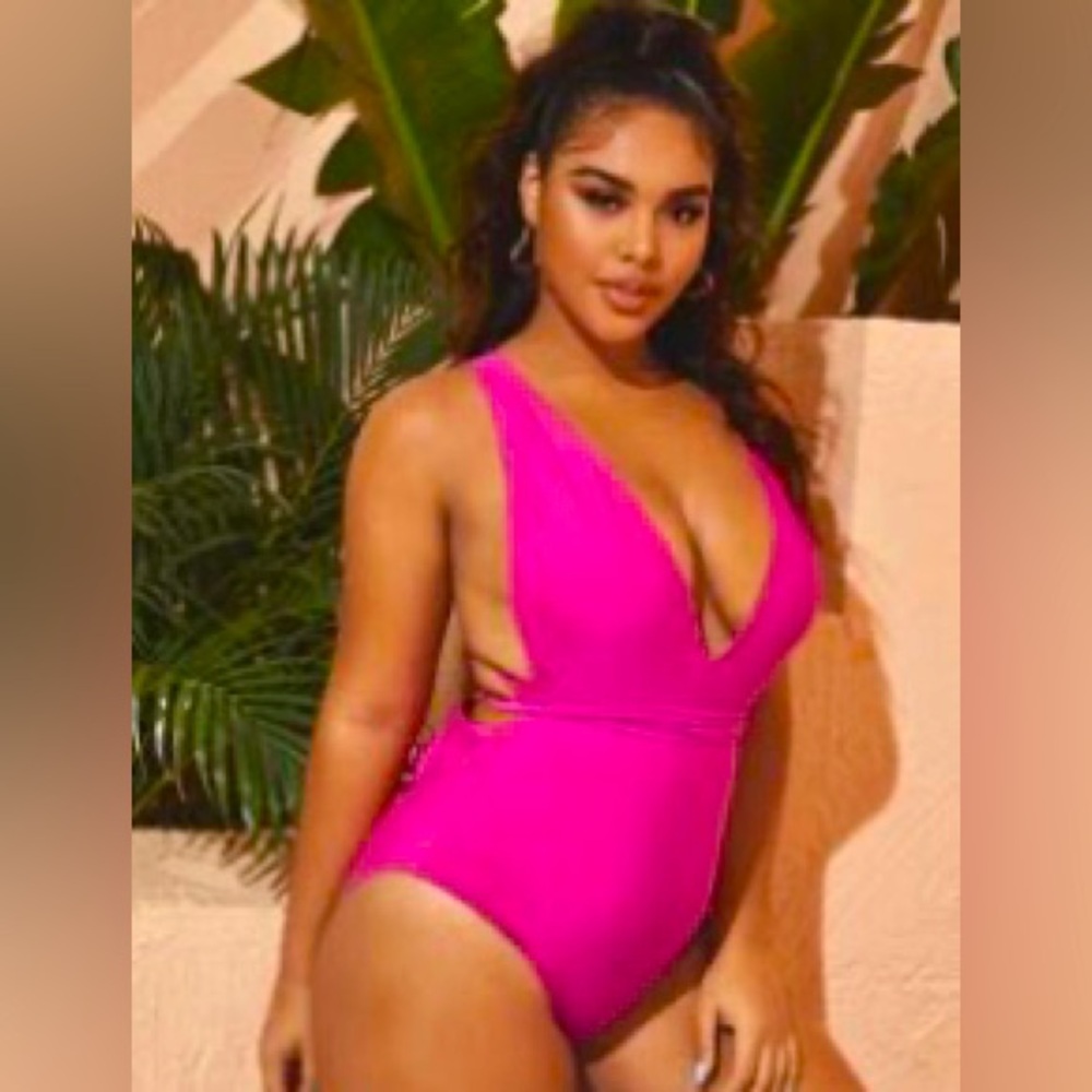 Crisscross Back One Piece Swimsuit